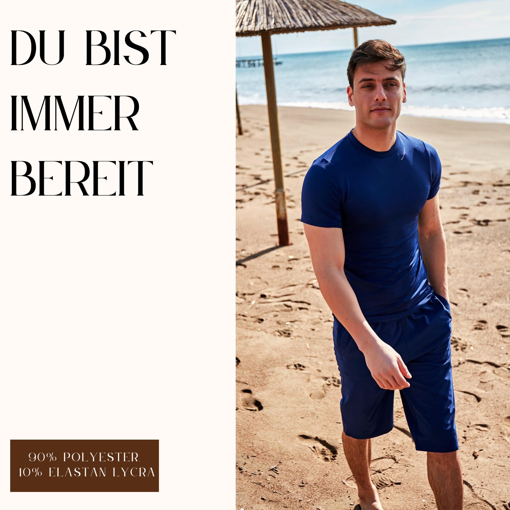 MARINA SWIMWEAR Costume da bagno islamico da uomo con vestibilità lunga | costumi da bagno lunghi al ginocchio modesti | comodi per lo sport, la vita quotidiana, la piscina e la spiaggia | costumi da