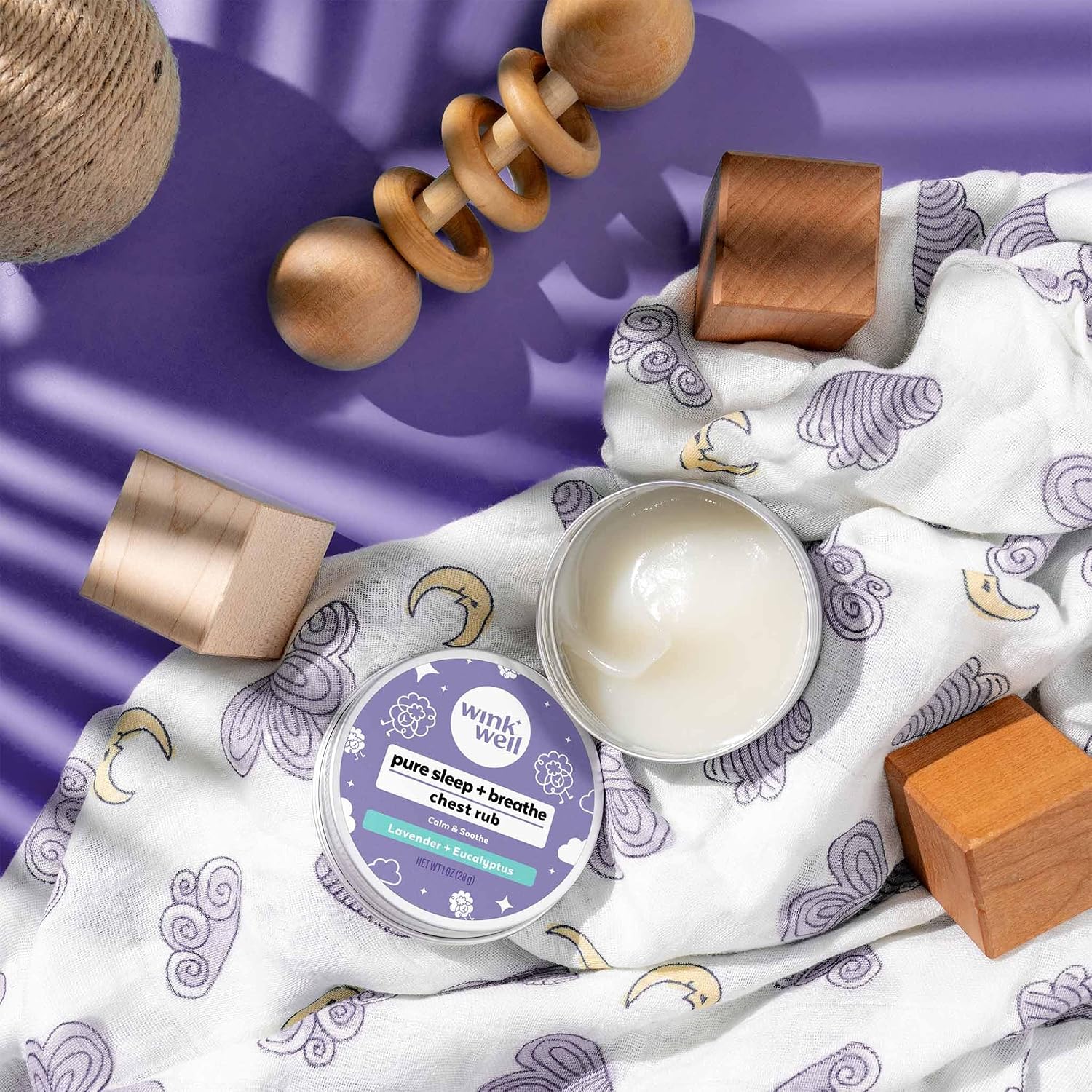 Wink Well Sleep and Breathe Chest Rub - Contains Essential Oils to Help with Sinus Relief