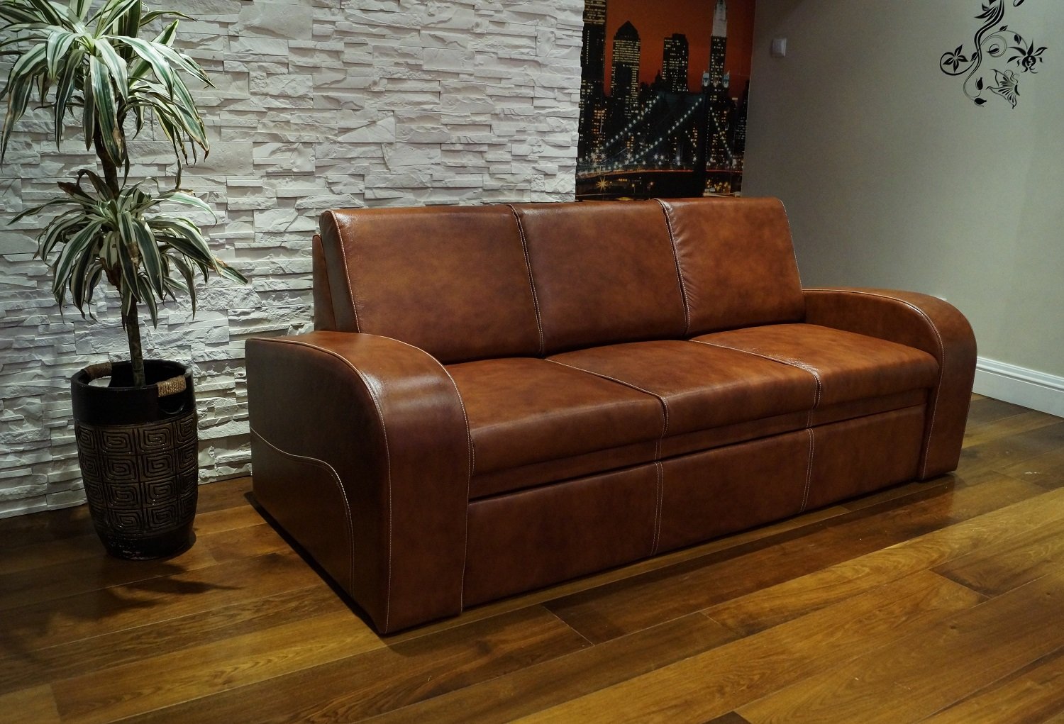 Quattro Meble Echtleder 3 Sitzer Sofa Oslo FS Breite 200cm Ledersofa Echt Leder Couch große Farbauswahl !!!