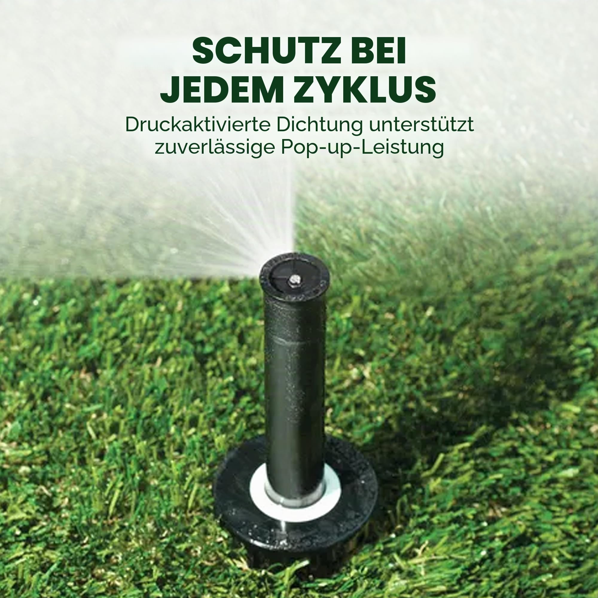 Rain Bird 1800 Serie Pop-Up-Sprinkler, 10 Stück, Düsen Nicht im Lieferumfang enthalten, RainBird 10,2 cm 1804 Modell Pop Up Bewässerungssprinkler für Rasen, Hof, Garten, Pflanzbeete