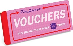 Knock Knock Vouchers for Lovers – Love Coupons Book for Boyfriend, Girlfriend, Spouses & Partners (20 Coupons), 8 x 3.25-Inches