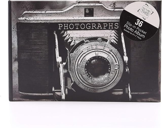 Tallon Vintage Camera Mini Photo Album Memo Slip In Pocket Holds 36 Photos