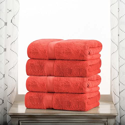 HOMECITY Madison Egyptian Cotton Bath Towels, Towel Set for Bathroom,