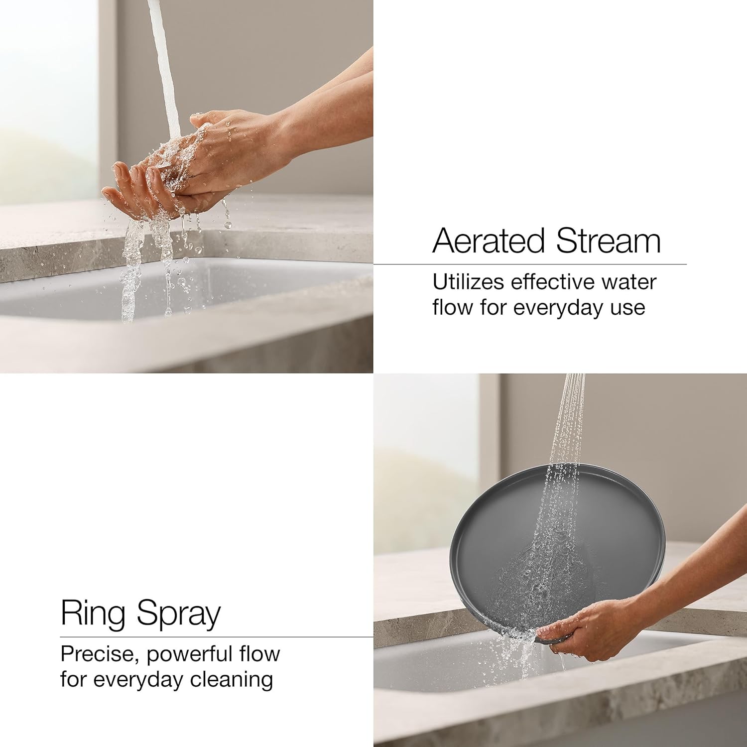 KOHLER 30468-VS Rival Single Handle Pull-Out Kitchen Sink Faucet, 1.5 GPM, High-Arch Swing Spout, Two-Function Sprayhead, Vibrant Stainless