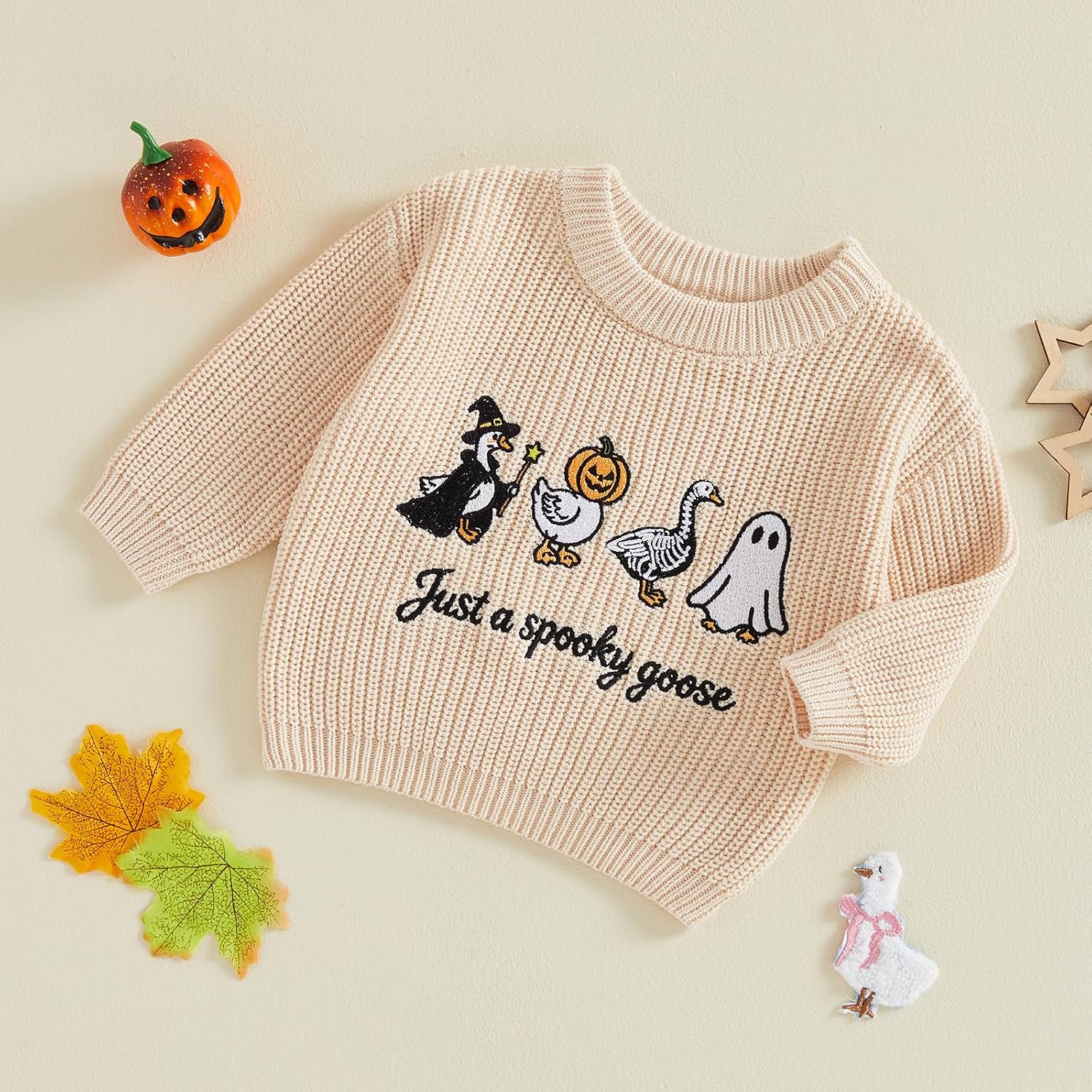 Baby Boy Girl Christmas Sweater Goose Long Sleeve Knit Tops