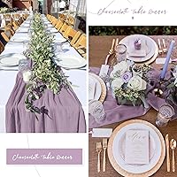 Vista 40 de Showgeous 10 Pack Baby Pink Cheesecloth Table Runner 10FT Long Semi-Sheer Gauze Table Runner Boho or Rustic Wedding Decor for Wedding Decor Arch