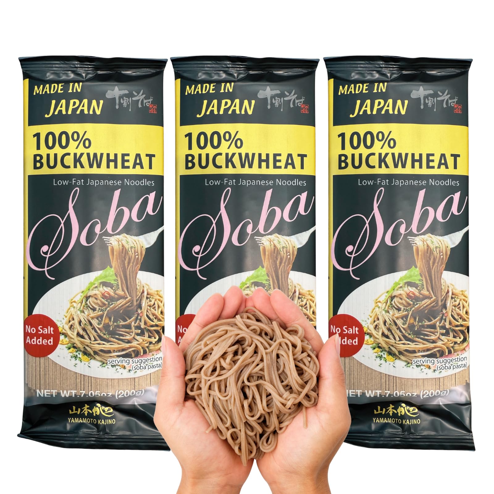 Yama Ka-jino 100% Buckwheat Dried Soba Noodles, No Wheat Flour, No