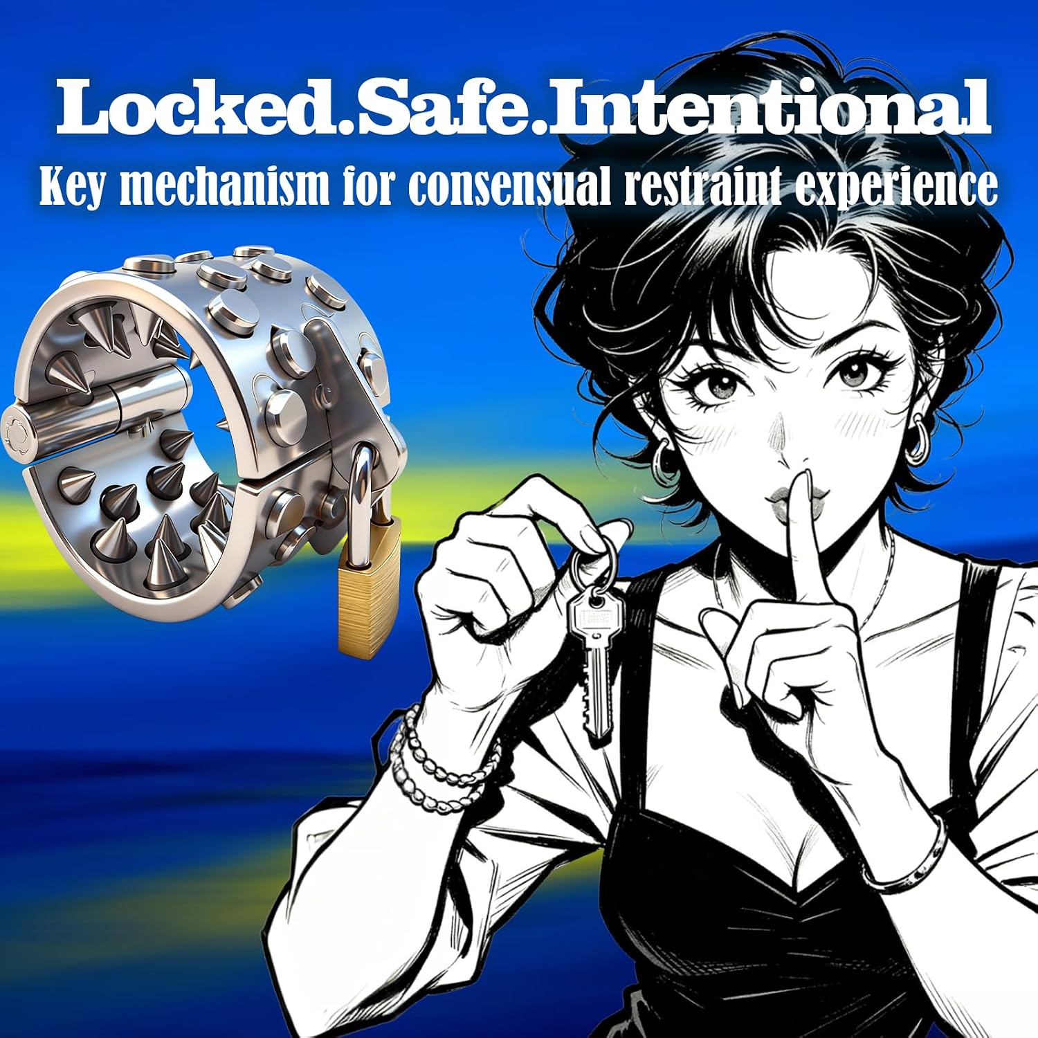 Testicle Crusher CBT Spiked Chastity Device Testicle Toys with Lock Keys | Metal Penis Weight Male Chastity Chastity Devices Spiked Chastity Cage Stainless Steel Chastity Cage Man For BDSM