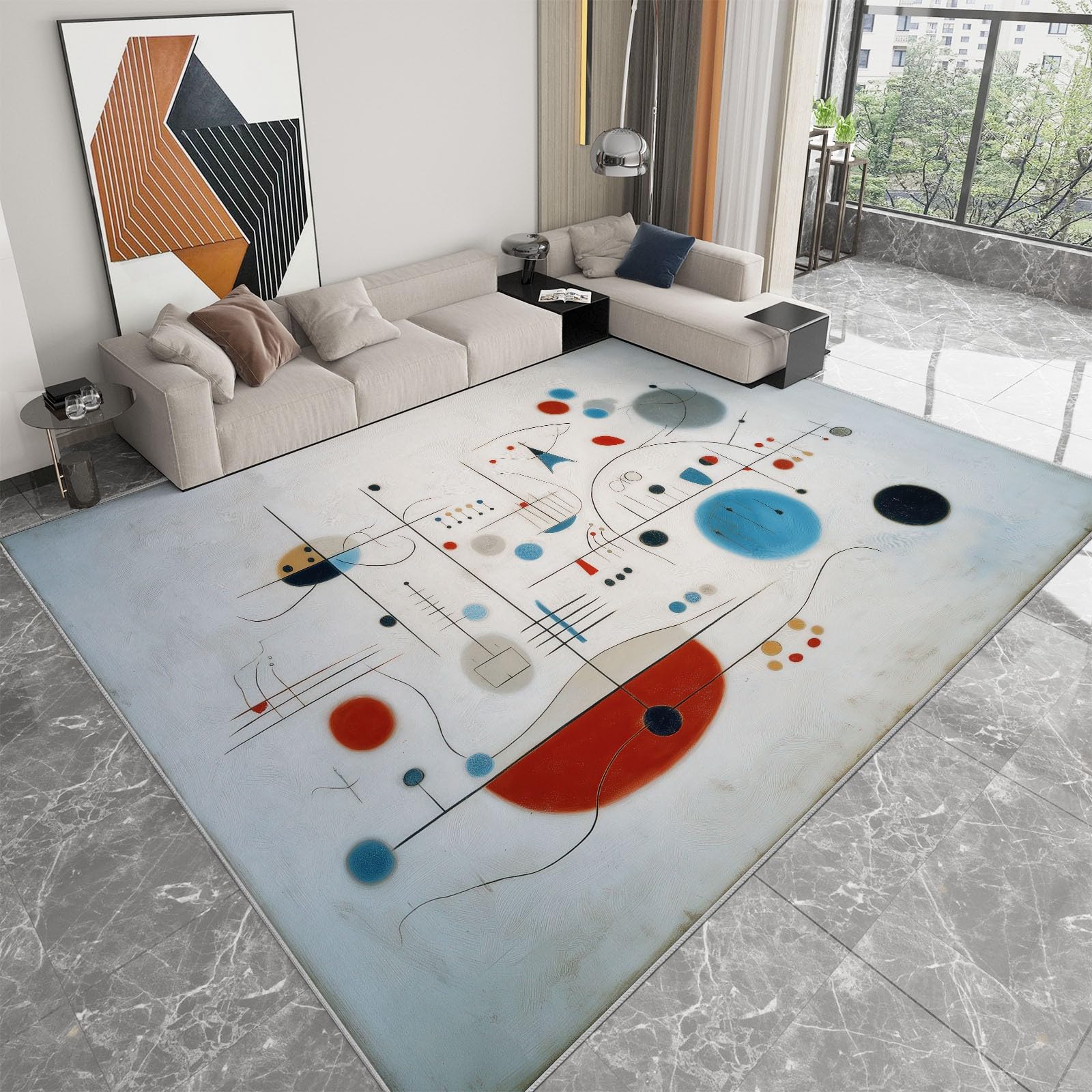 Tapis anti-glisse et lavable 180x240cm pour cuisine et salon