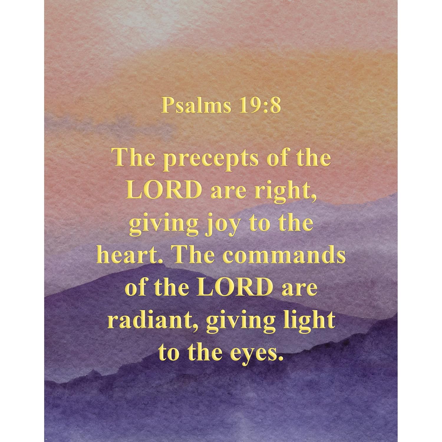 Amazon.com: The Precepts Of The Lord Are Right Bible Verses Wall Decor ...