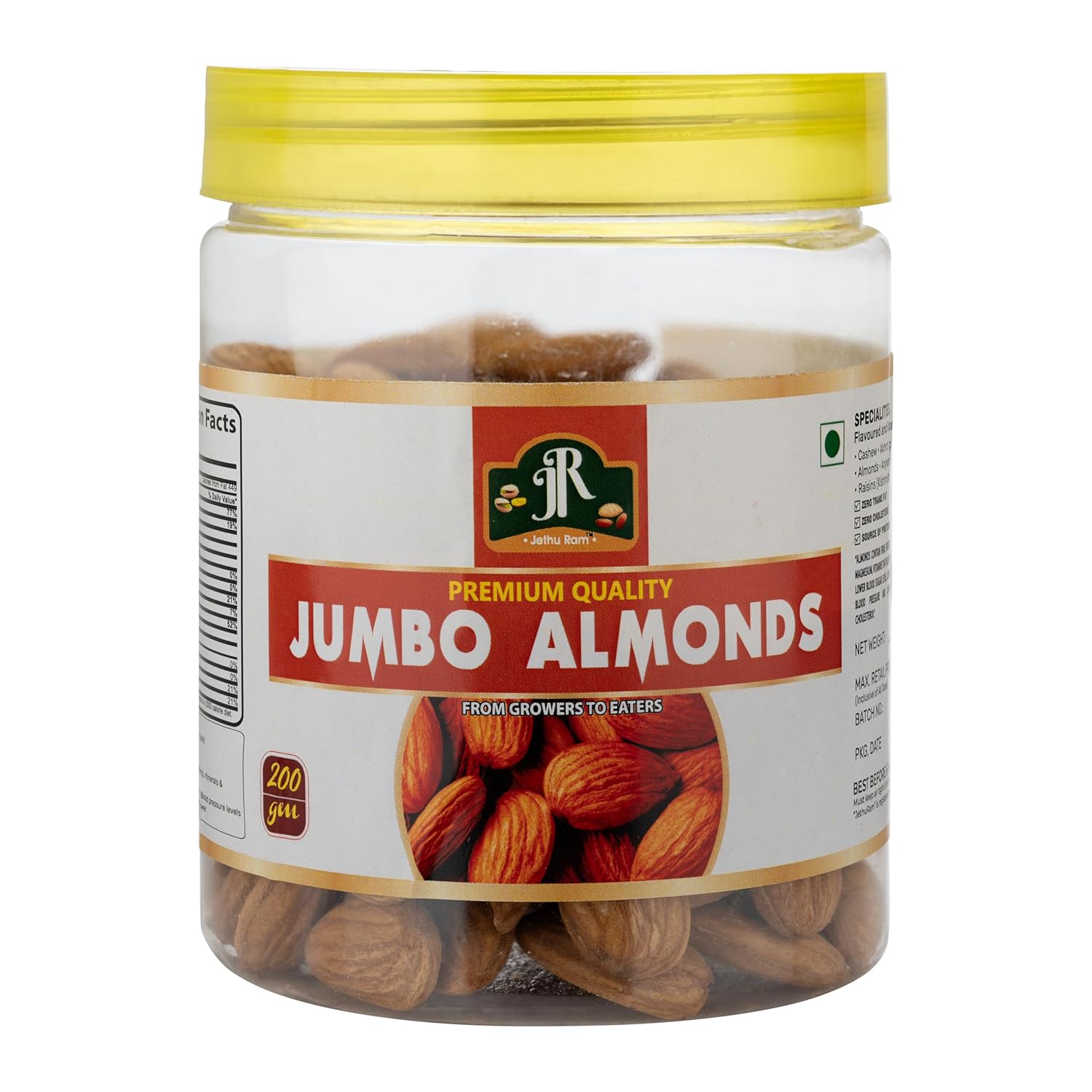 JETHU RAM Jumbo Size Almonds Almonds Big Size Kernels Badam Giri
