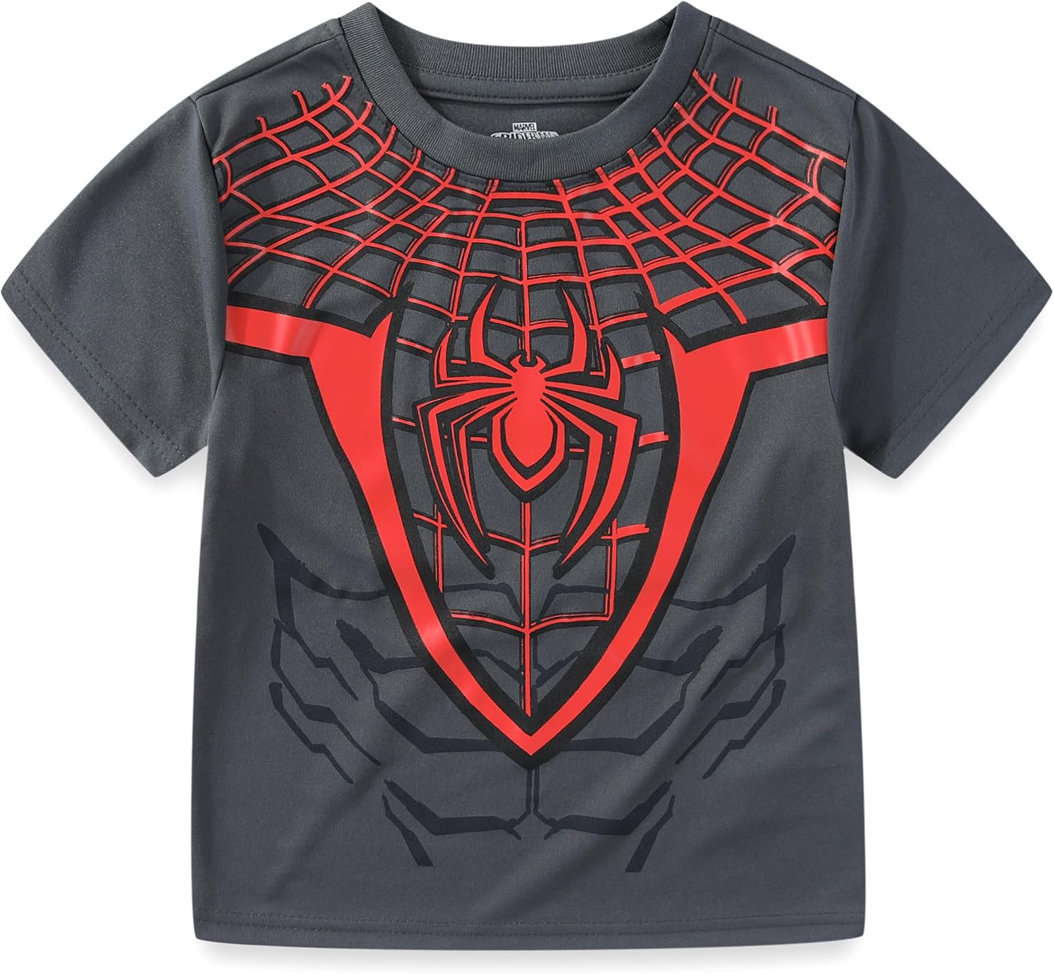 Marvel Spider-Man Miles Morales Avengers Boys 2 Piece T-Shirt and Active Mesh Shorts Set for Toddler and Big Kids - Image 2