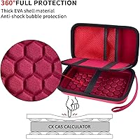 Vista 3 de Funda compatible con Texas Instruments TI-Nspire CX II/TI Nspire CX/TI-NSPIRE CX-II T CAS/para calculadora gráfica a color TI-84 Plus/TI-83 Plus CE