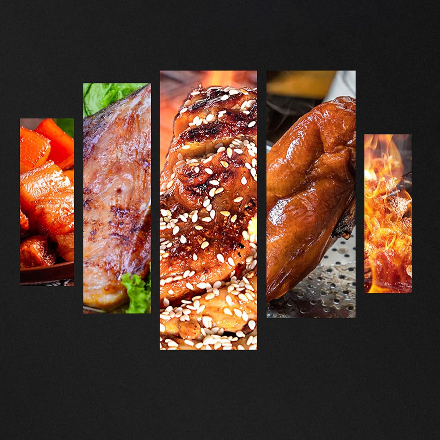 KnoRRs Electric Vertical Broiler, Rotisserie Grills Small Oven Gas Turkish Barbecue 360°Automatic Rotating Grill Universal Kebab Machine for Chicken,Turkey BBQ Grill for Home Party Garden (Full el