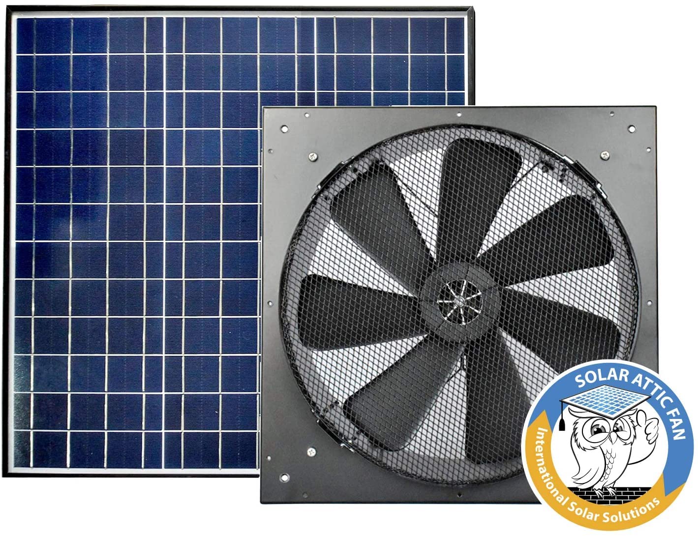 SOLAR ATTIC FAN - iSOLAR 40W-GAB • 100% Solar Powered • 1092 CFM • Ideal