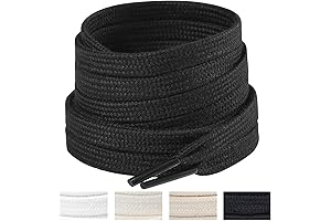 2 Pairs 40" Flat Black Shoe Laces