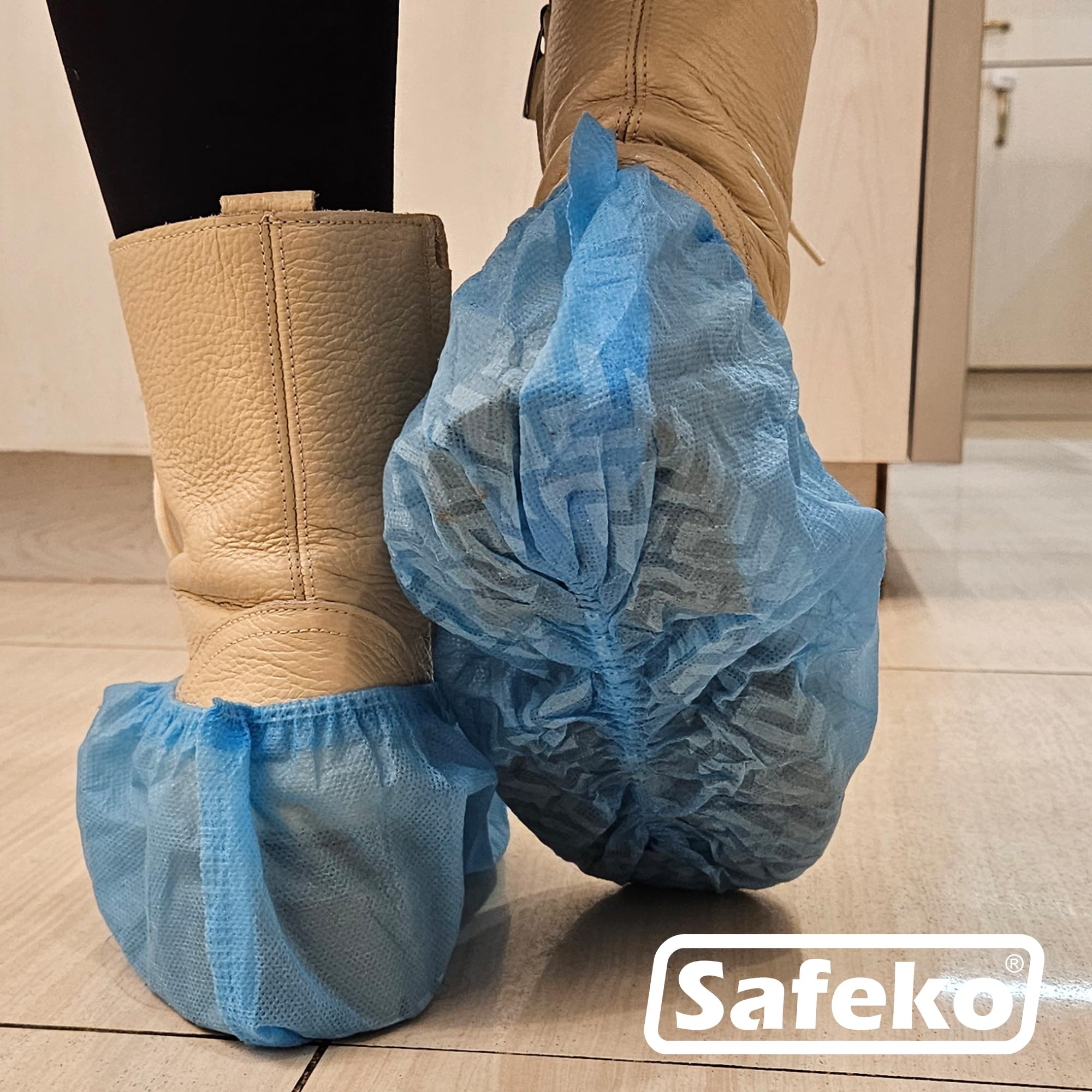Fundas desechables para botas y zapatos de alta calidad, duraderas, antideslizantes, no tóxicas, reciclables, se adaptan a la mayoría de zapatos, paquete de 100 (50 pares)