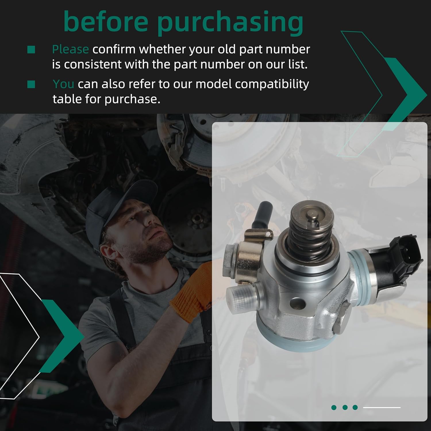 16790-5PC-H01 High Pressure Fuel Pump Fit for Honda CR-V 2017-2022, for Civic 2017-2020, for Accord 2018-2021, 1.5L L4 OE 16790-5PA-A01 16790-5PC-H02