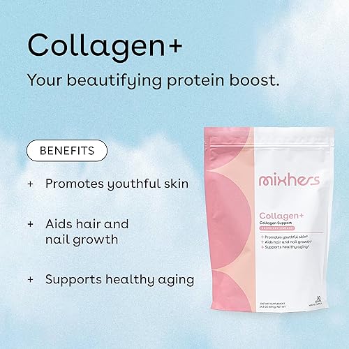 Miniatura 3 de Mixhers Collagen+ Powder - Suministro para 30 días - Suplemento de colágeno y proteínas para mujeres - Apoya la salud de los huesos, las