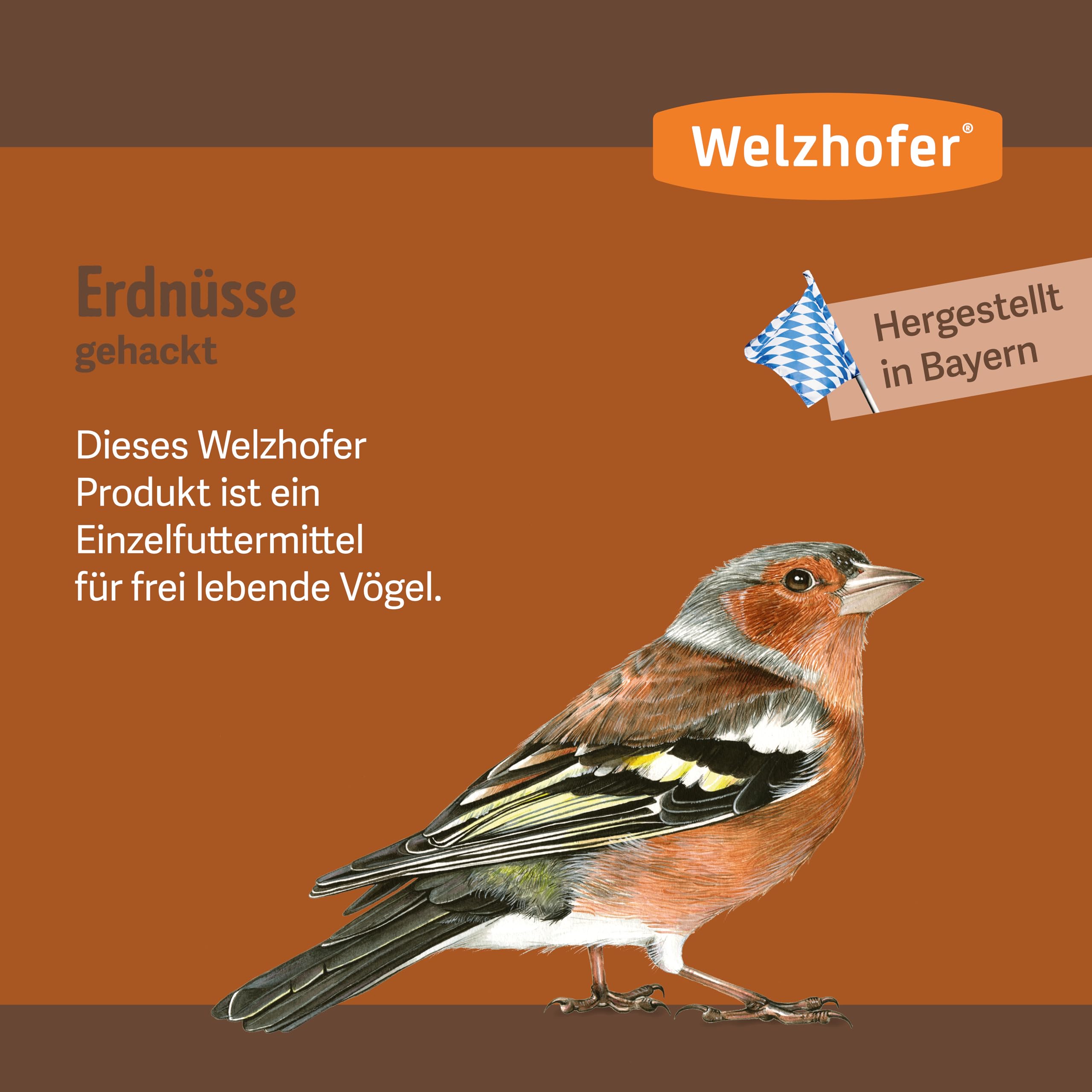 Erdnüsse gehackt 25kg Wildvogelfutter - Hochenergie Vogelfutter für Garten- & Wildvögel, mit extrem hohem Ölgehalt, 24% Eiweiß, 176 mg Magnesium. Rückstandsfrei & nährstoffreich