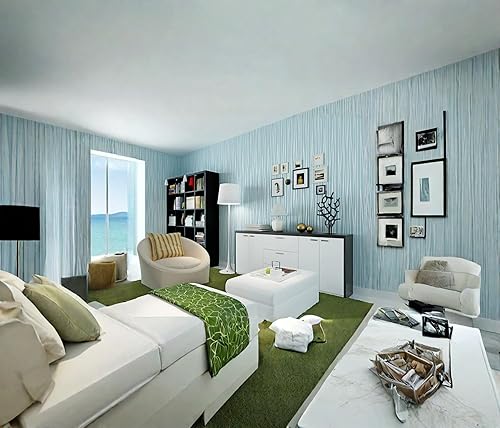 Miniatura 2 de Papel pintado de alta gama liso a rayas verticales para niña, papel tapiz autoadhesivo moderno, simple, nórdico, dormitorio, sala de estar, fondo de