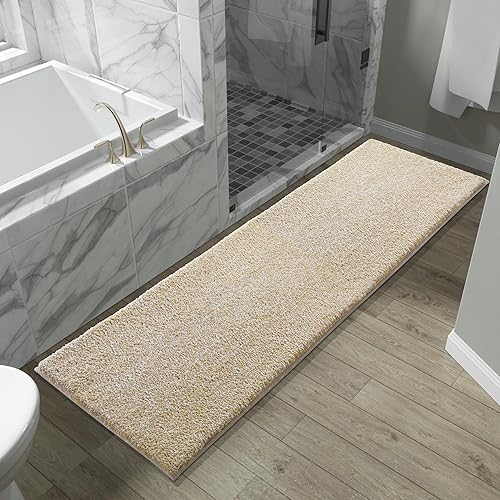 Miniatura 3 de Yimobra Alfombras de baño, extra suaves y cómodas, antideslizantes, absorbentes de agua y gruesas, lavables a máquina, alfombras peludas para duchas