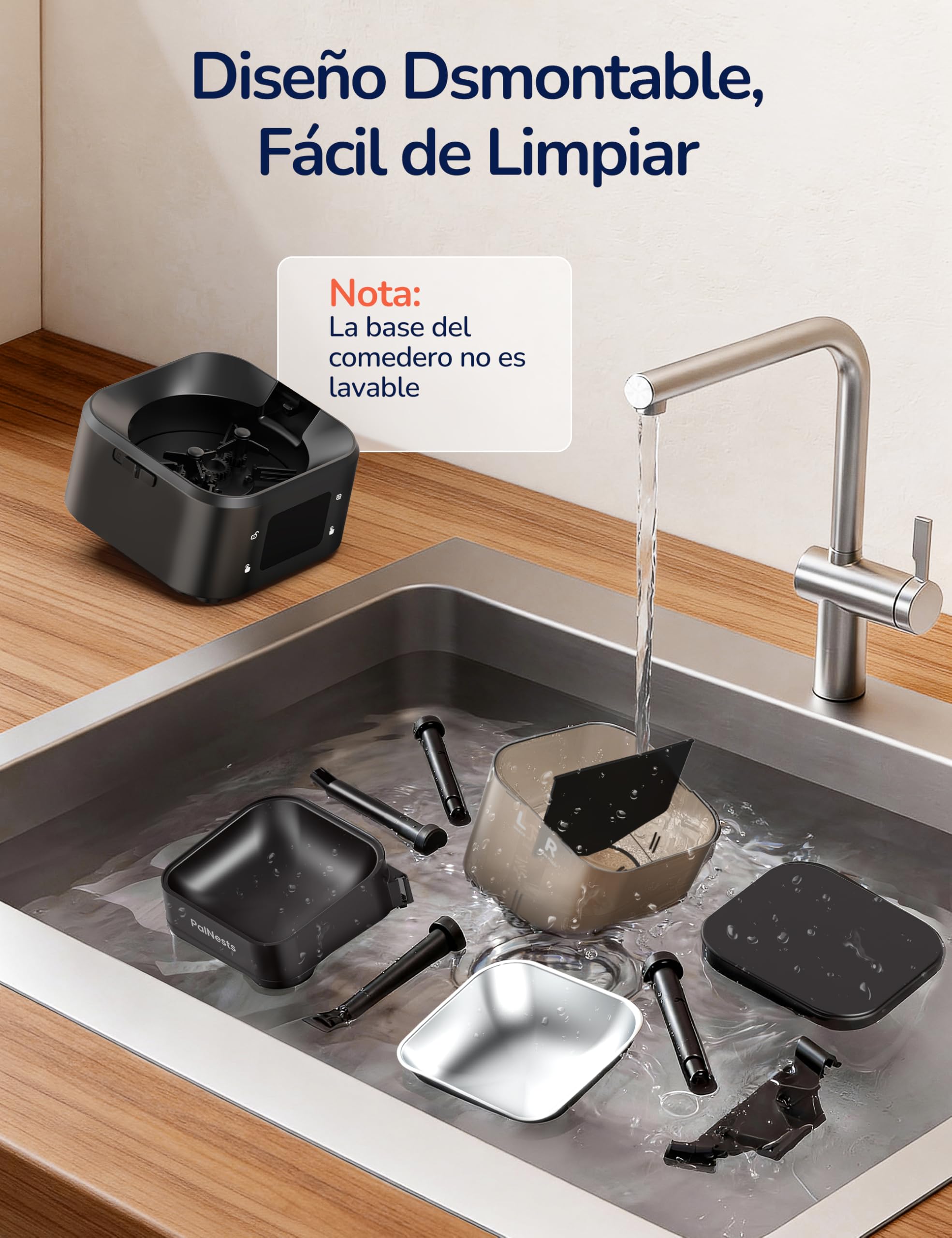 4L Comedero Gato Automatico con Doble Tolva, 5G/2.4G WiFi Inteligente Dispensador Comida Gatos Automático, Control de App, 1-10 Comidas al Día, Alimentación Lenta, Cubeta de Acero Inoxidable