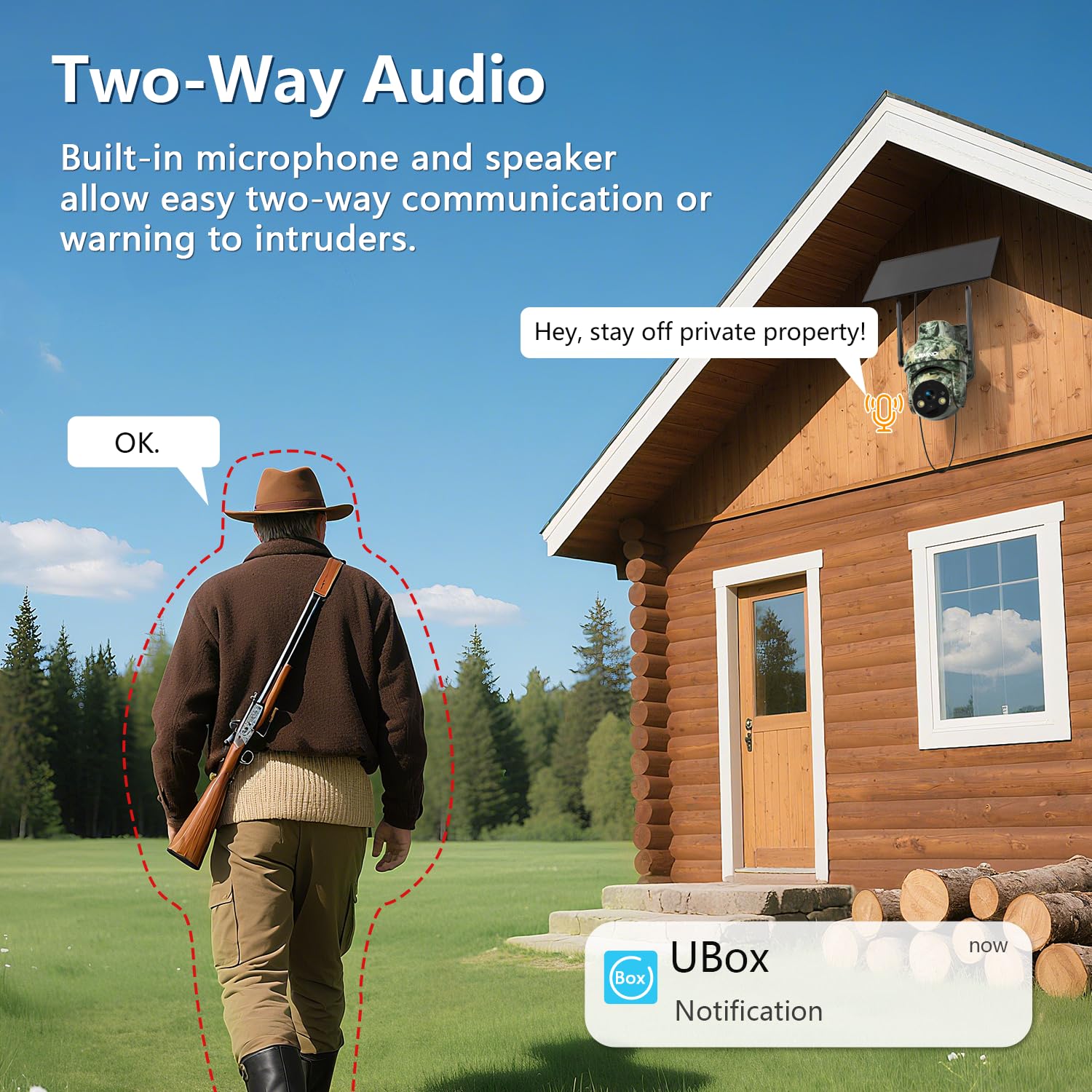 LEMNOI 4G Cámara Vigilancia Exterior Solar, Tarjeta SIM Incorporada, Sin WiFi, Cámara Fototrampeo 4G con 2K Visión Nocturna, Detección de Movimiento, PTZ 360°, Audio Bidireccional, IP66 (1 Pieza)