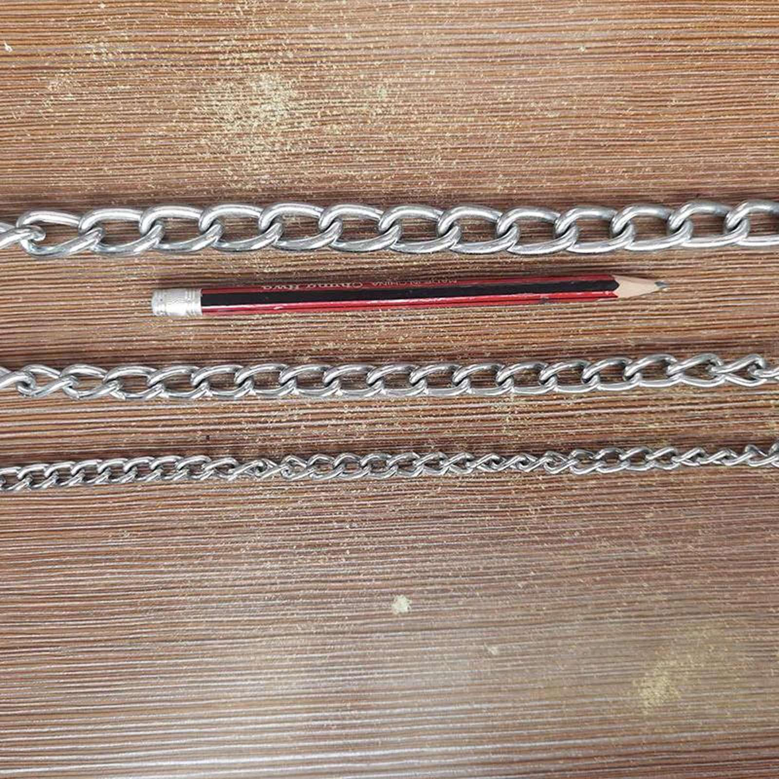 Correa de Cadena Gigante para Perros antimordeduras de Alta Resistencia de 120 cm con Mango de Cuero Correa para Perros Duradera