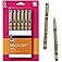 SAKURA Pigma Micron Fineliner Pens, 05 Tip Size, Archival Black Ink, 6PK 50038