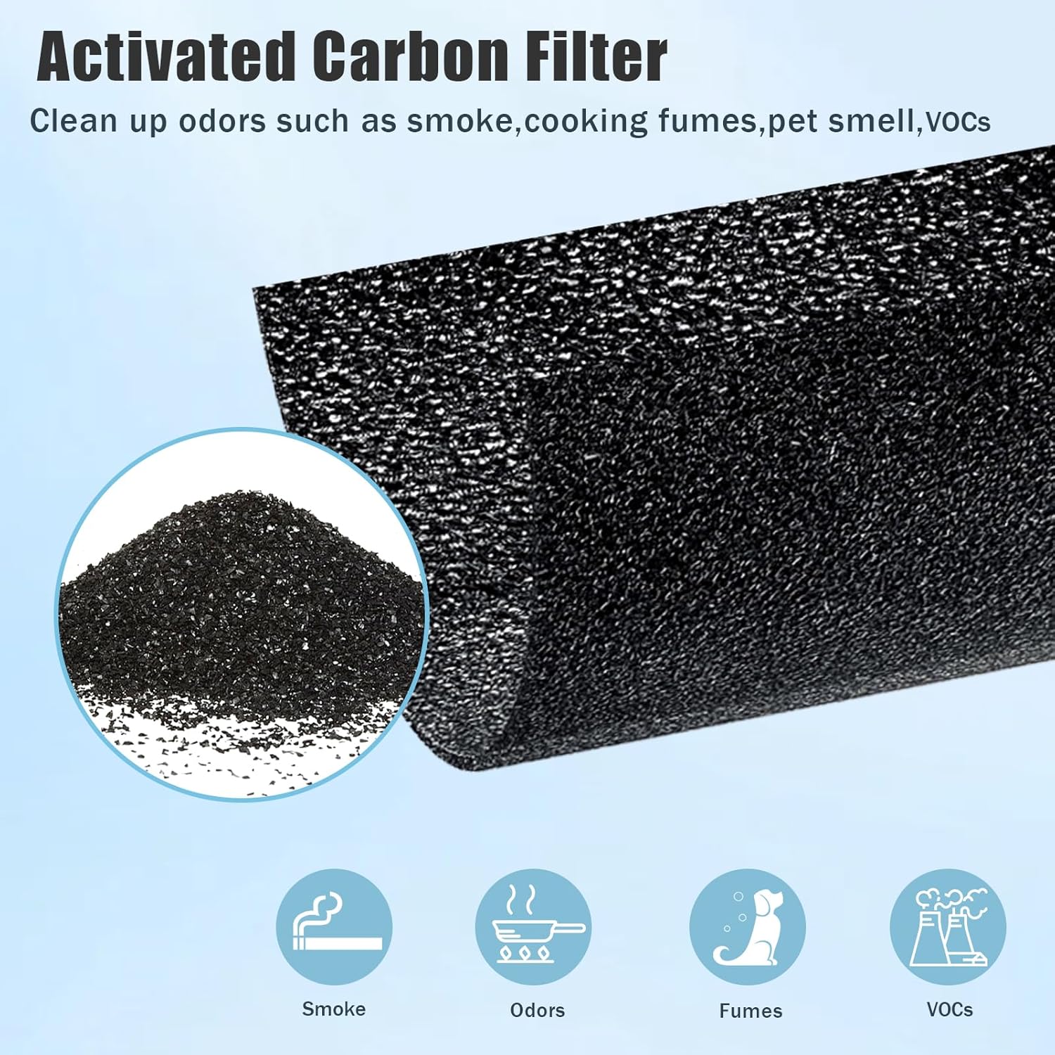 2 Pack HAP604 Replacement Filter Fit for Ecoself HAP604 Air Purifier, 3-In-1 Activated Carbon System,Efficient Air Filtration (HAP604)
