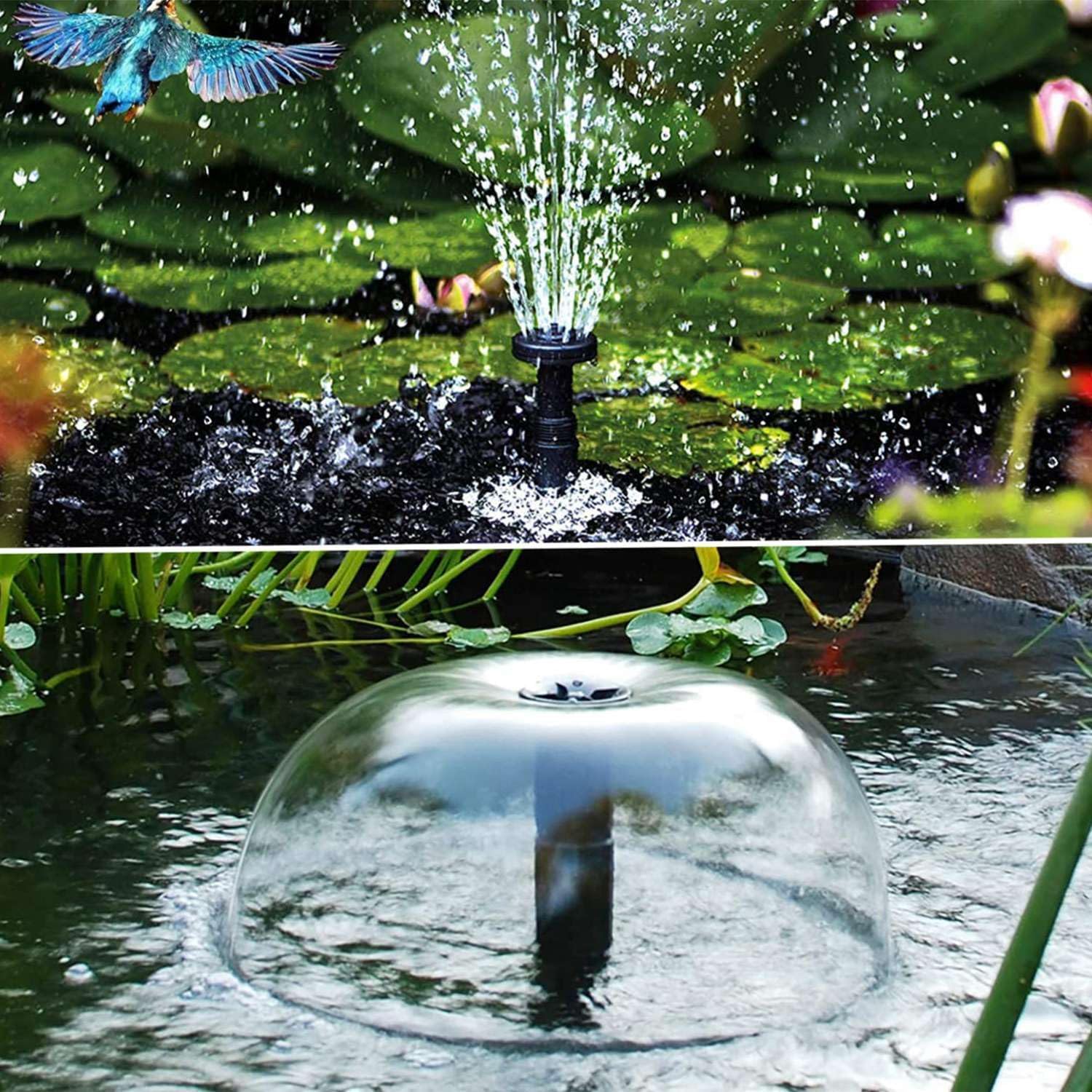 Brunnenpumpen-Düsen-Set, Springbrunnen-Pumpendüse, Wassersprühköpfe, Teich, Tauchpumpe, Pool L