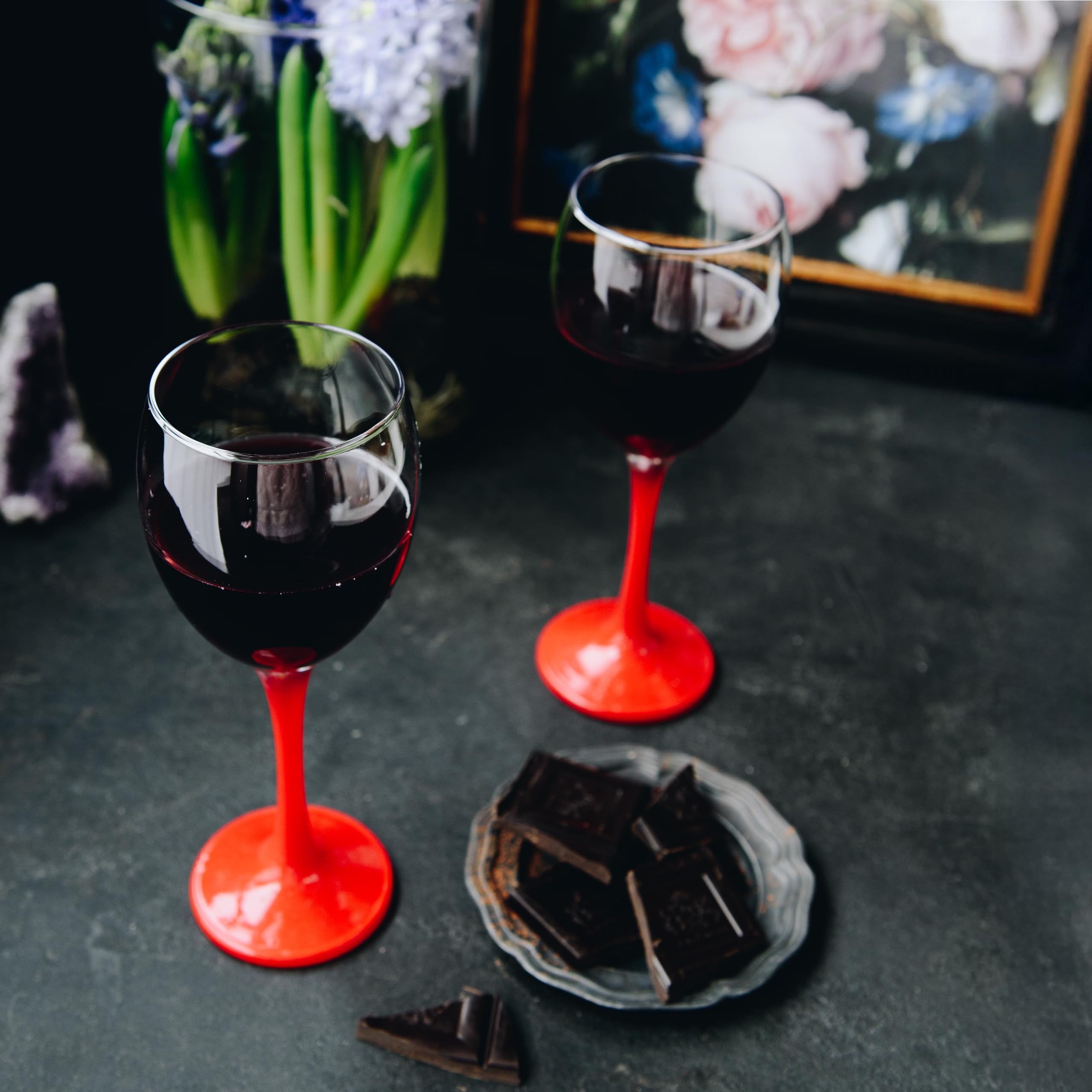 Bicchieri Da Vino Glasmark Set Di 6 - Nero, Capacità 300ml, Altezza 20.5cm, Lavabili In Lavastoviglie - Foto 3