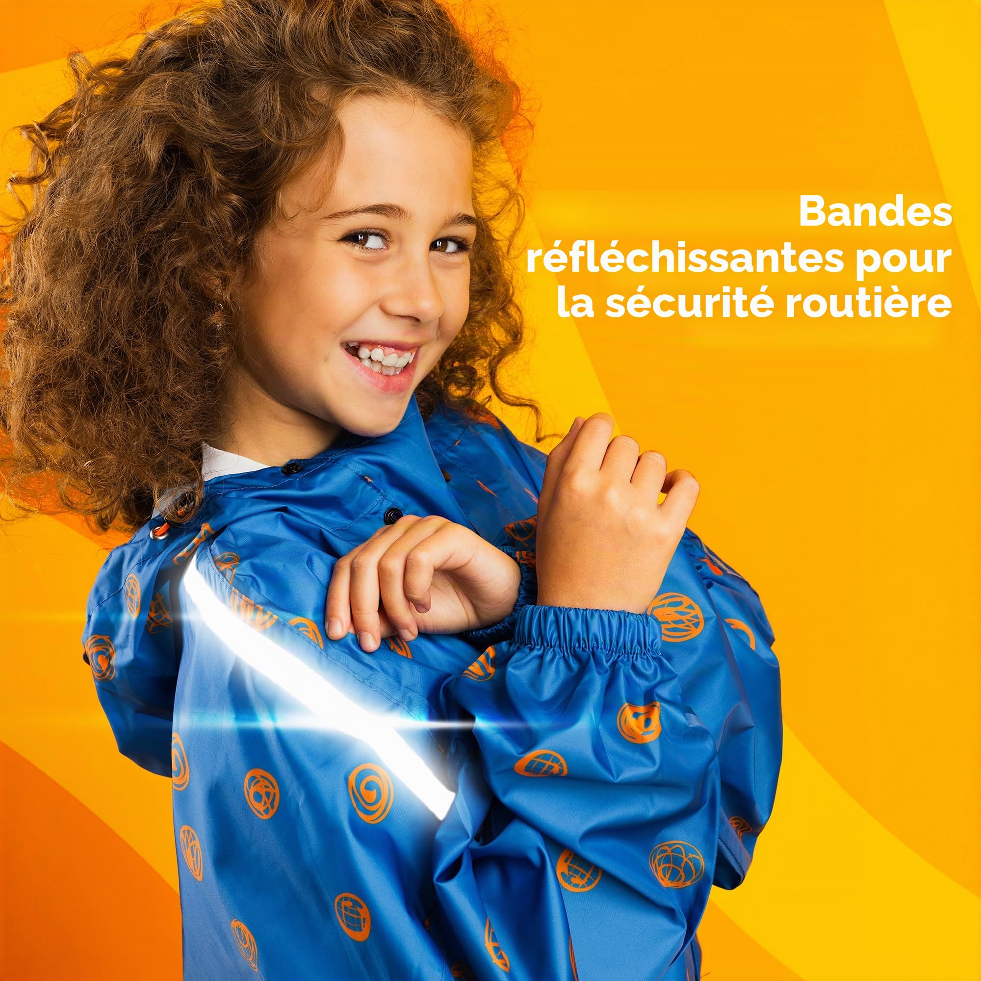 Jubi® Poncho de pluie enfant | 100% polyester recyclé, imperméable, léger, respirant et coupe-vent | Idéal pour les aventures en plein air