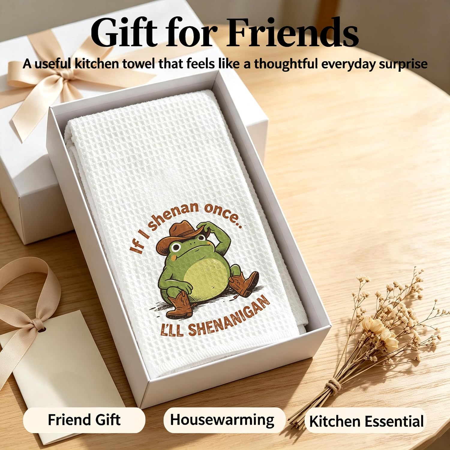 Funny Cowboy Frog Kitchen Towel 16x24 Inches image 5