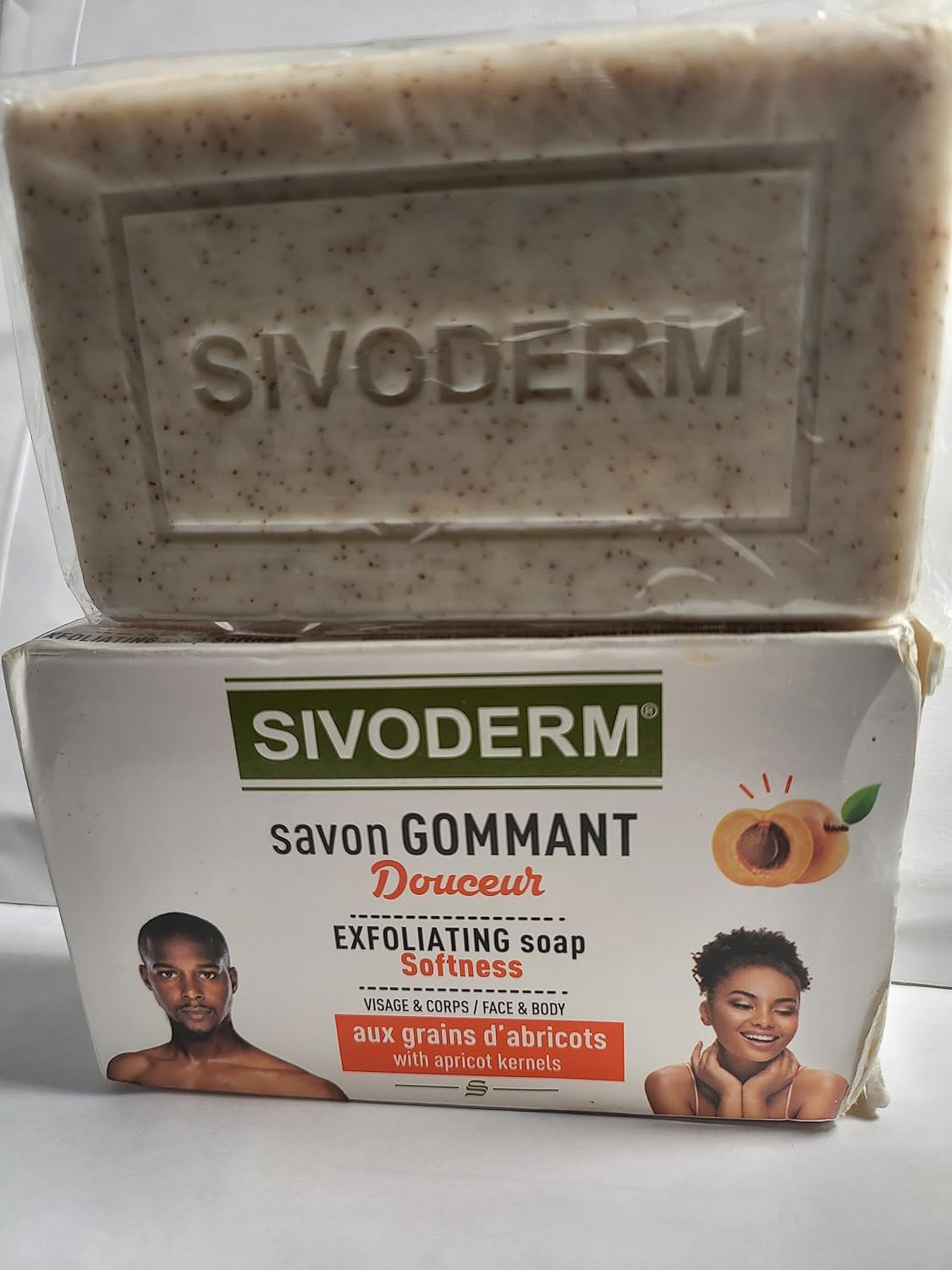 SIVODERM APRICOT KERNELS EXFOLIATING SOAP SOFTNESS FACE AND BODY
