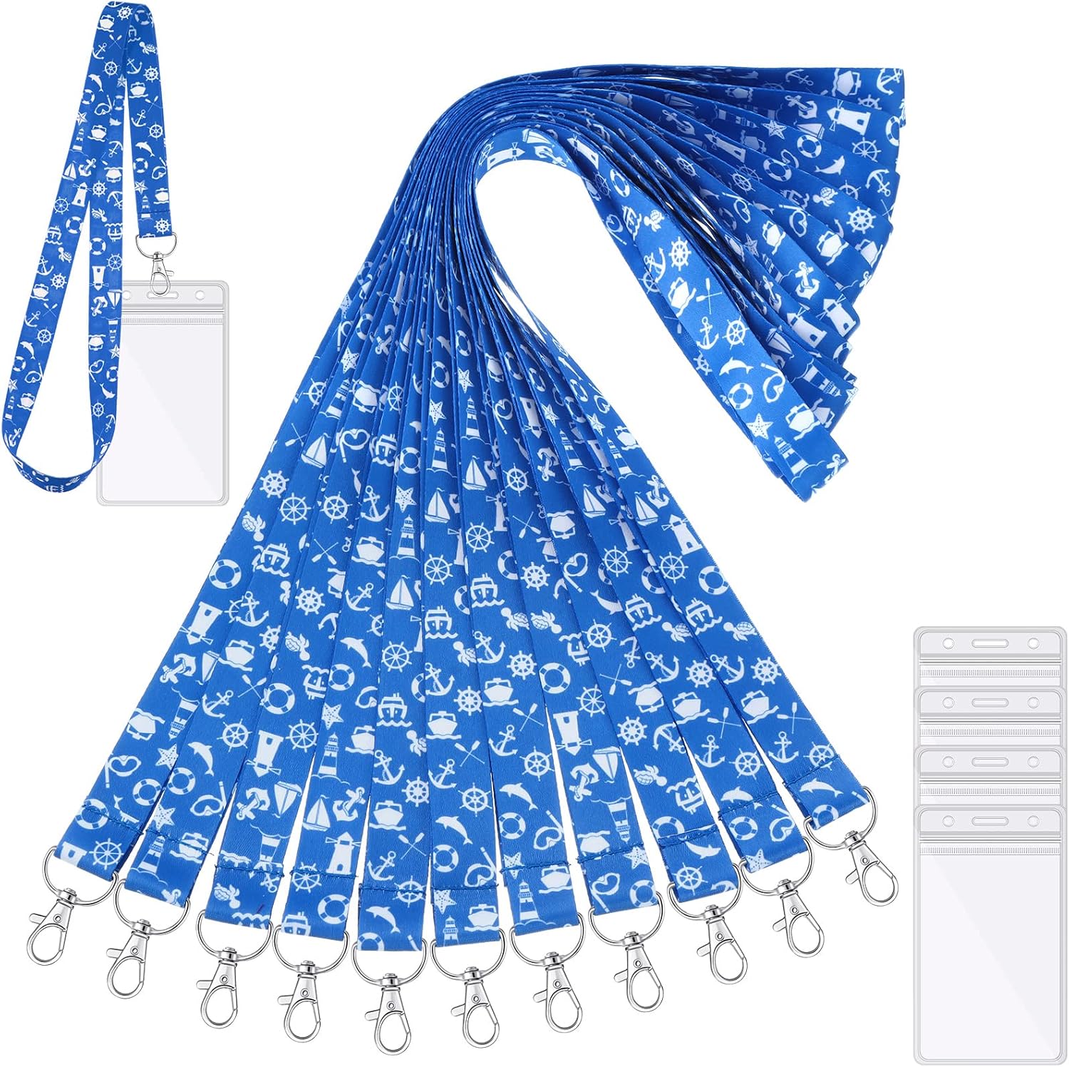 12 Pack Cruise Lanyard with Id Holder Set for Ship Cards Lanyards for Cruise Ship