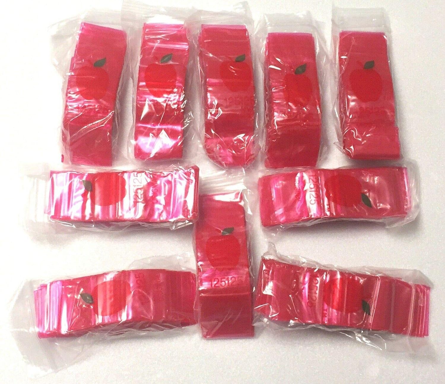 125125 (1.25"X1.25") Red Color Apple Brand Bags Mini