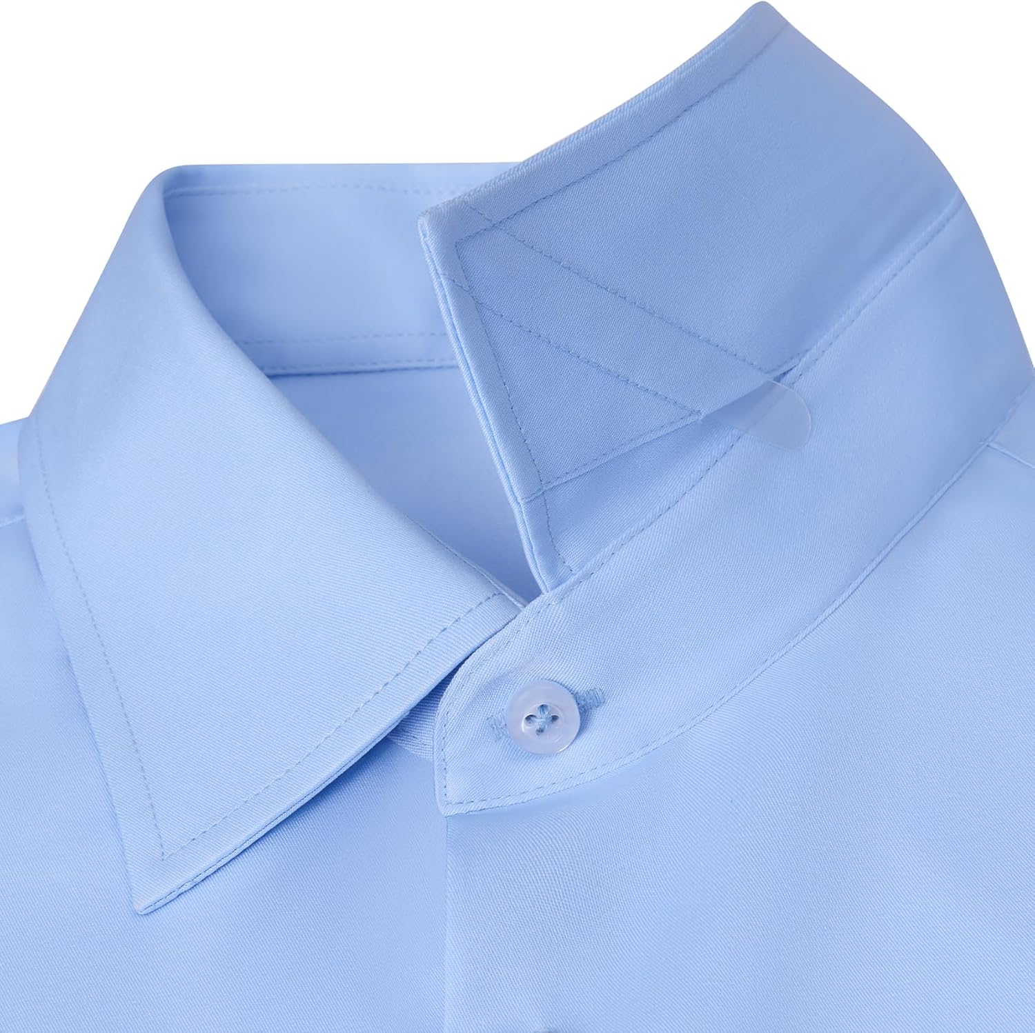 French Cuff Dress Shirts for Men Stretch Regular Fit Wedding Formal Long Sleeve Button Down Shirts with Metal Cufflink - Image 3