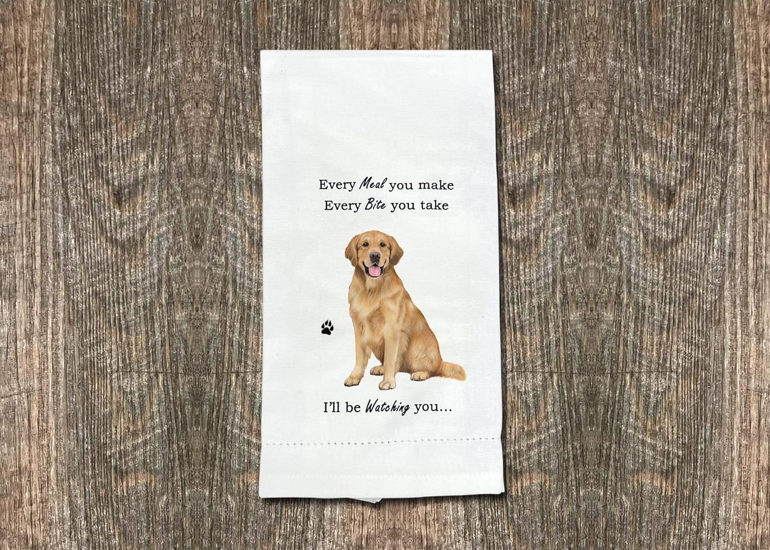 GOLDEN RETRIEVER Kitchen Towels - Soft, Highly Absorbent - GOLDEN RETRIEVER Gifts - Dish & Tea Towels - Reusable, Quick Drying - 100% Natural Cotton - For Pet Lovers - Image 5