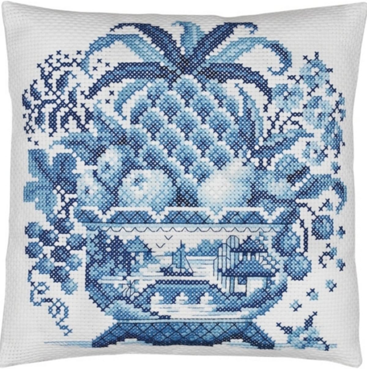 Janlynn Big Stitch Blue & White Still Life Cntd x-Stitch Kit-16 Inch x16 Inch
