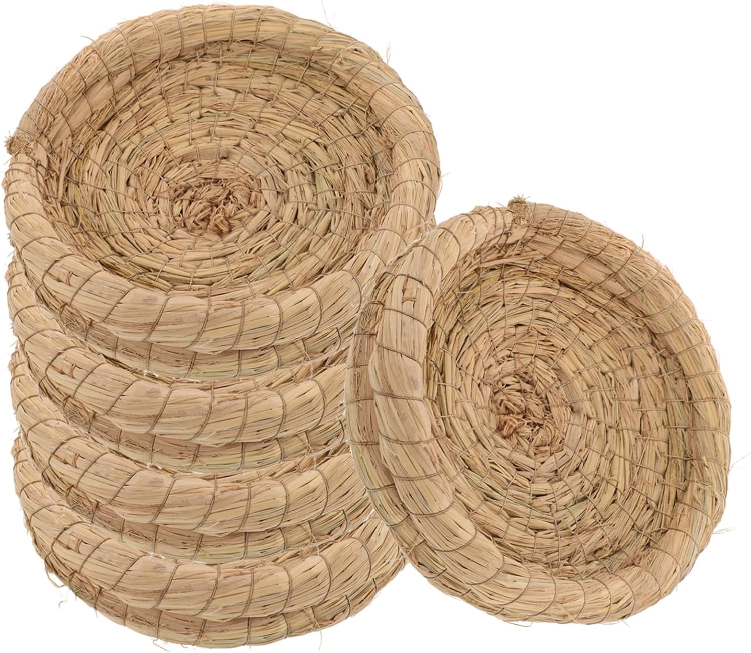 Rabbit Straw Nest Bed Bird Nest Ornament Decorative Straw Craft for Home