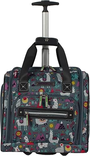 Lily Bloom Designer - Maleta de viaje de 15 pulgadas, para viajes cortos, fin de semana, negocios, equipaje ligero, maleta de 2 ruedas giratorias,