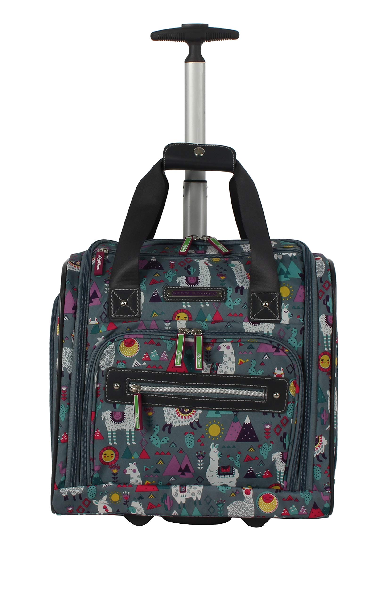 Lily Bloom Designer 15 Inch Carry On - Weekender Overnight Business Travel Luggage - Lightweight 2- Rolling Wheels Suitcase - Under Seat Rolling Bag