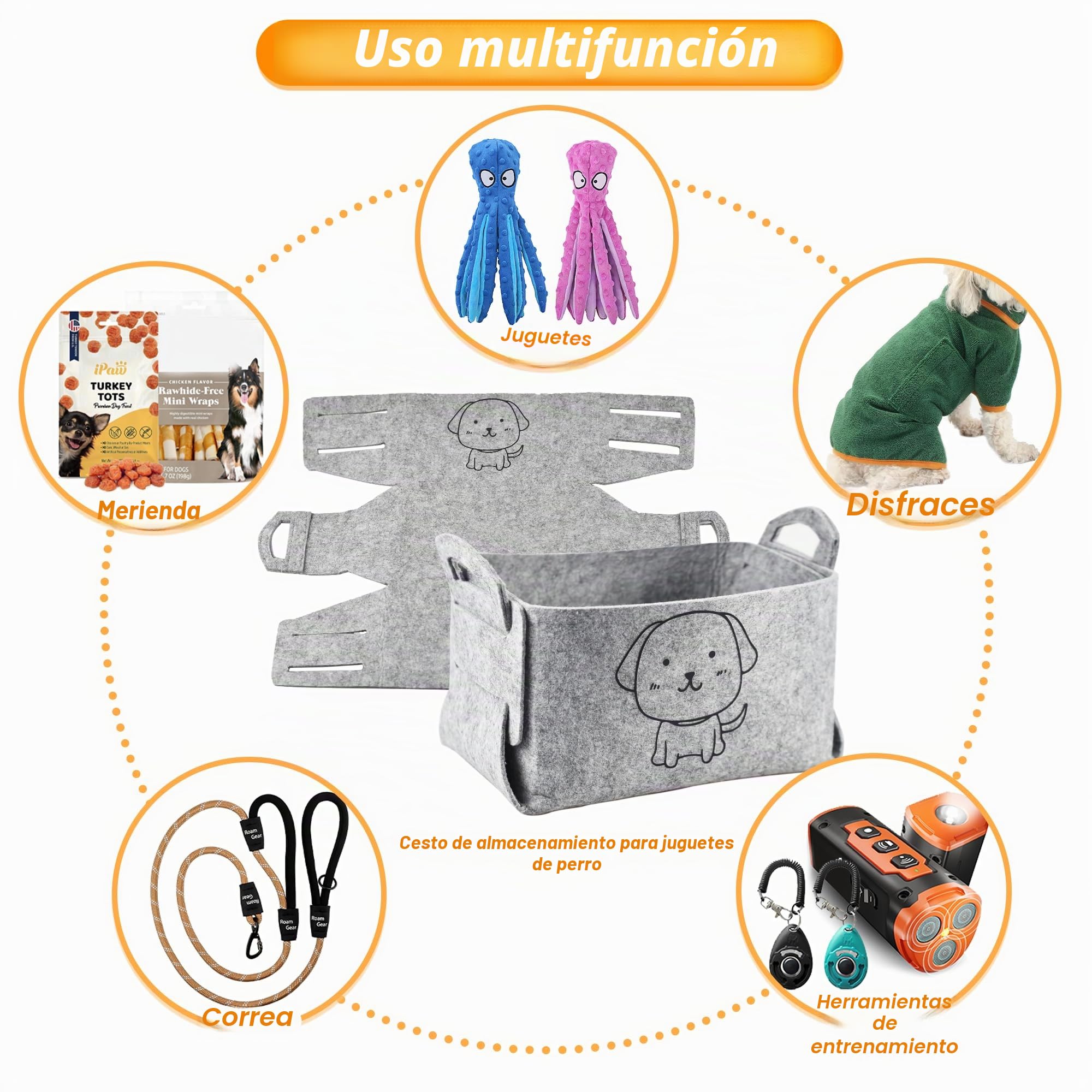 Juego de 24 juguetes para cachorros, juguete masticable para cachorros con caja de almacenamiento, juguete masticable para perros y juguete chirriante para perros los perros pequeños y medianos