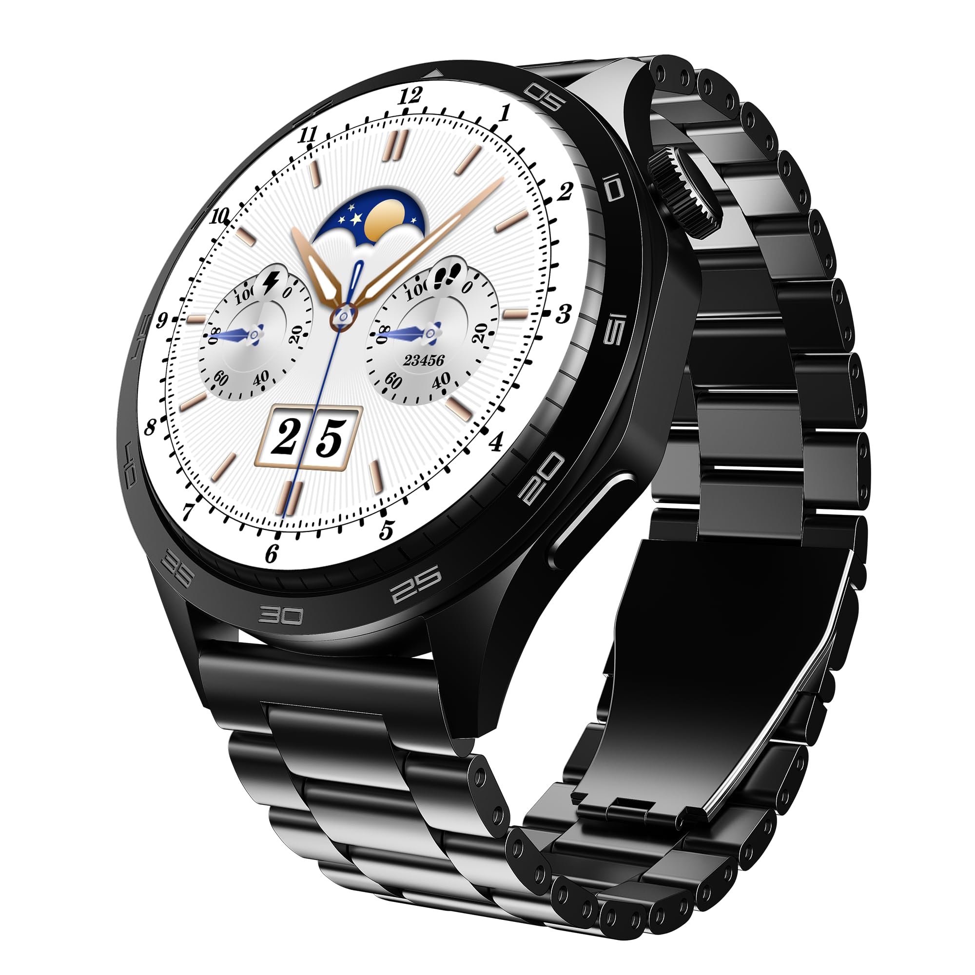 boAt Enigma Radiant Men's Luxury Watch w/Functional Crown, Upto 6 Days Battery, 200+ Cloud Watch Faces, Guided Breathing, 1.43"(3.63 cm) AMOLED Display Smart Watch (Metal Black)-picture-29