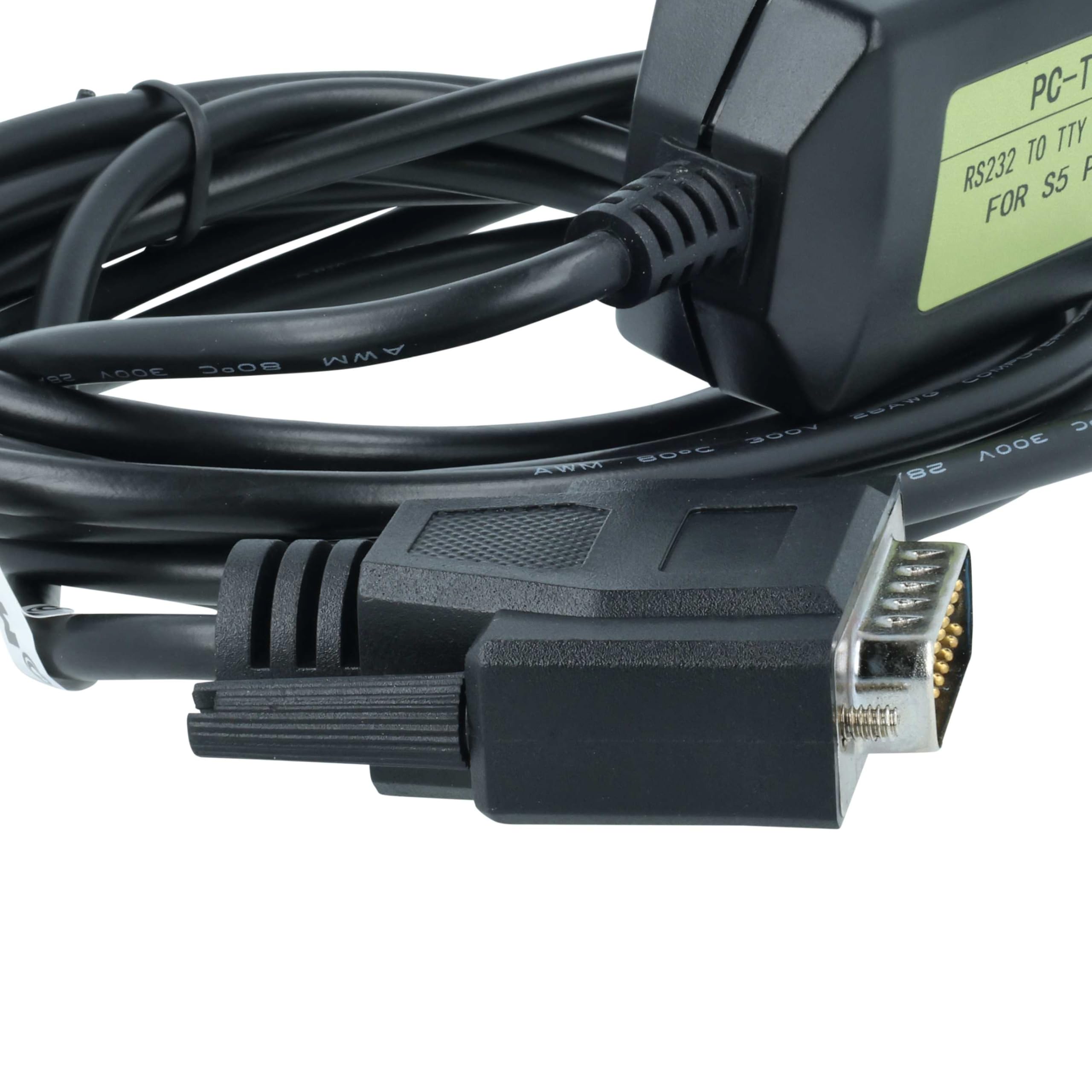 vhbw cavo EIA RS-232 compatibile con Siemens Simatic S5 100U CPU 100 computer & periferiche - Adattatore seriale, 300 cm, nero