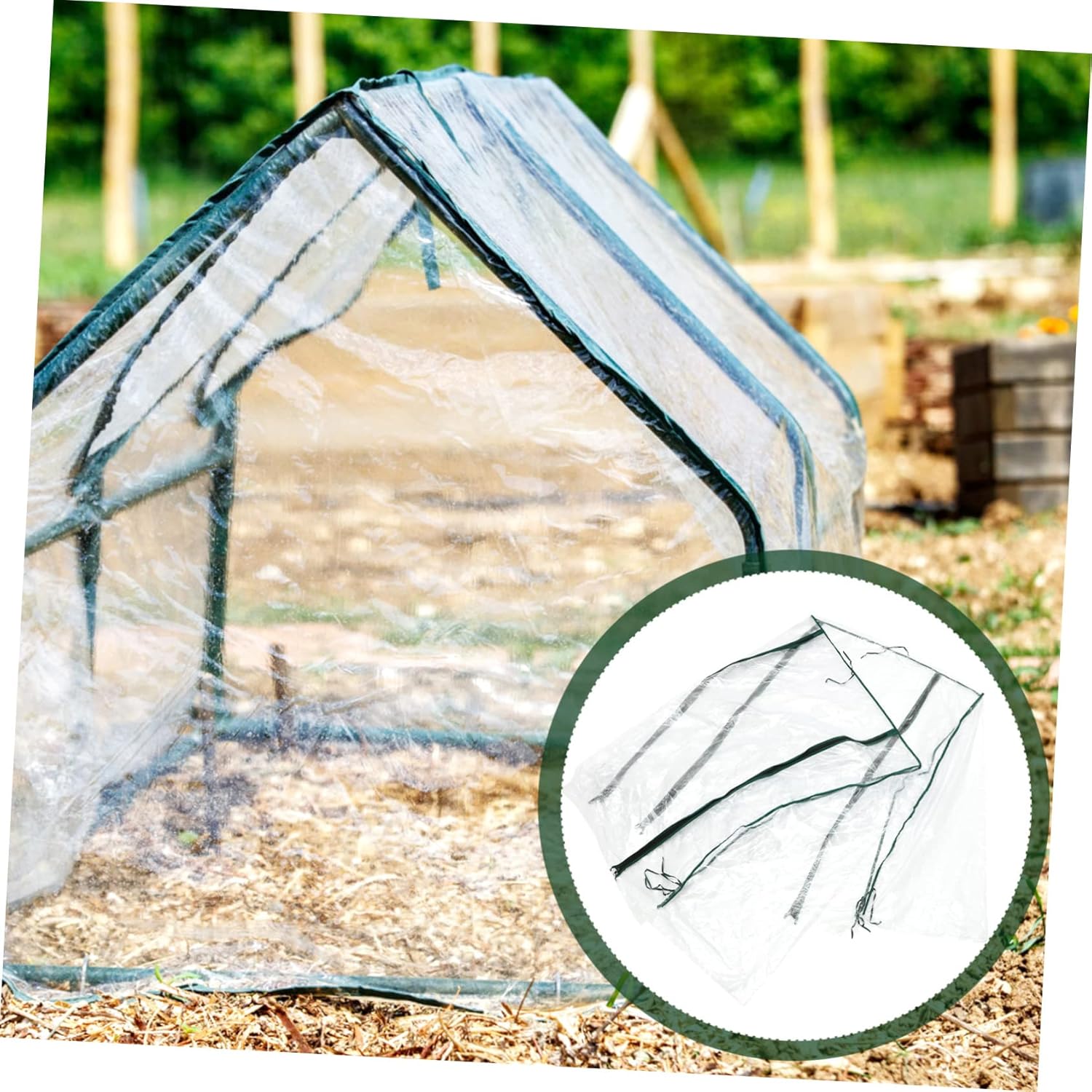 Toyvian 1.8m Greenhouse Panels Replacement Rainproof Mini Greenhouse Kit Garden Protective Cover Lightweight Portable Uv Protection