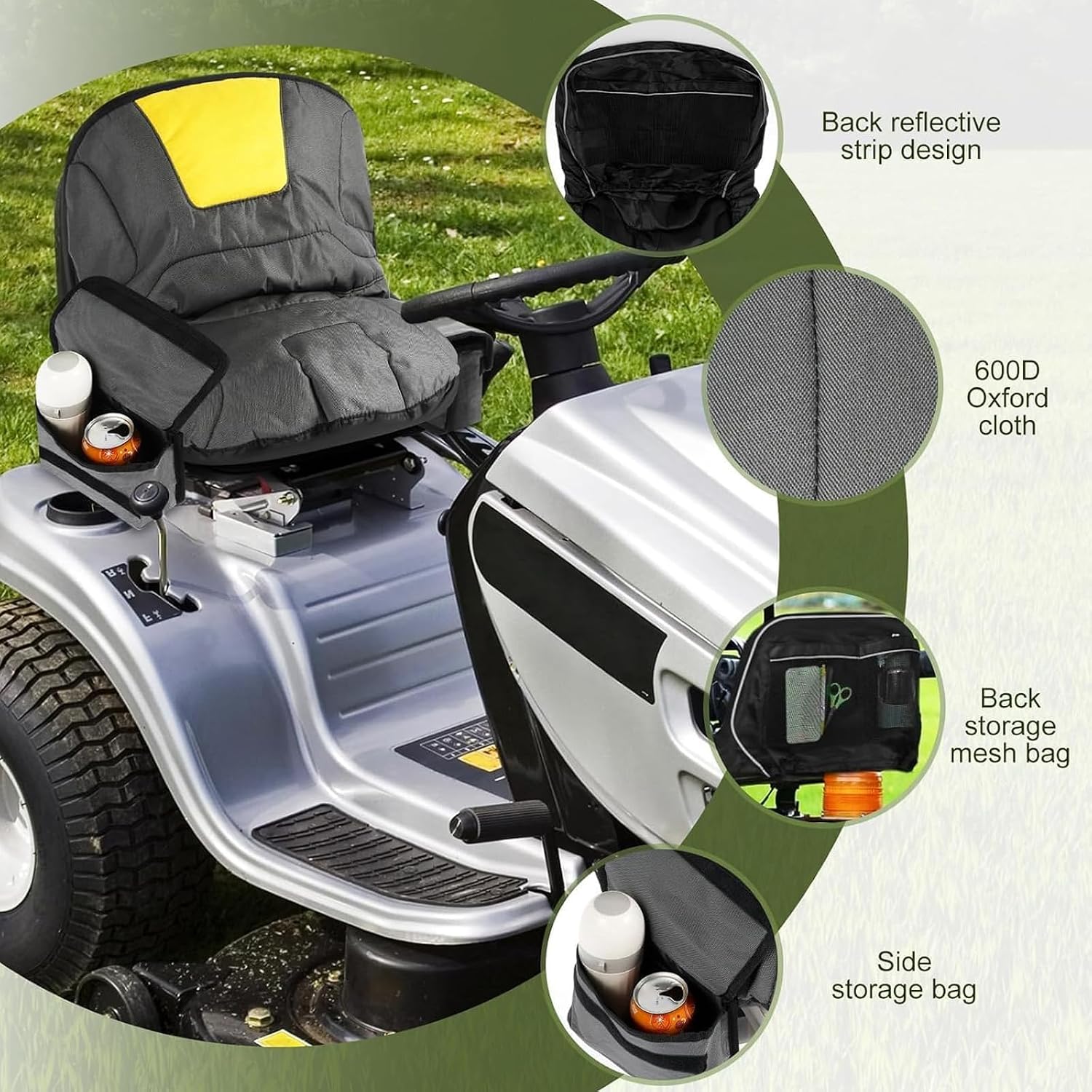 Чехол для сиденья газонокосилки Cub Cadet Ultima ZT1 54 Oxford удобная противоскользящая подкладка для трактора прочный чехол для сиденья стиль D Pocket
