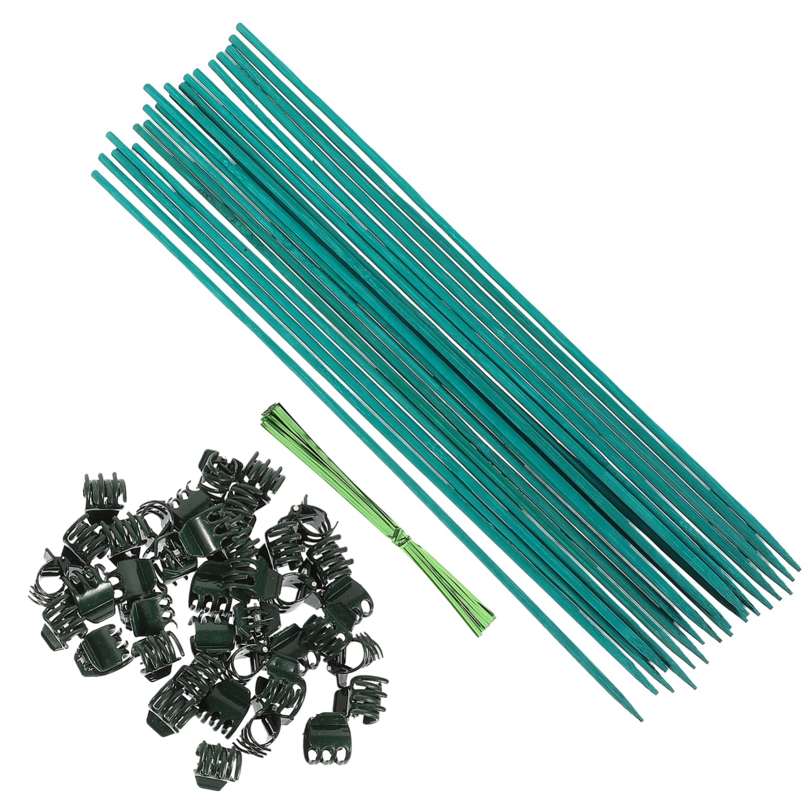 Toyvian 3 Ensembles Support de Plantes Ensemble de Tuteurs Clips Fils pour Fleurs Plantes Grimpantes Accessoires de Jardinage Pratiques pour Droite Tiges